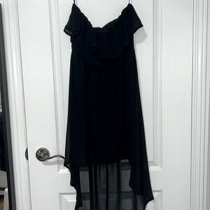 BLACK FOREVER 21 HIGH LOW TUBE DRESS